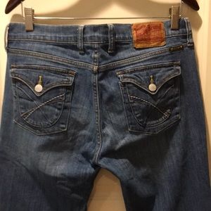 Lucky Brand Sassy Sweet N Low detail Jeans Sailor Wash women  size 10/30 rise 9”